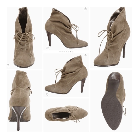 CALVIN KLEIN Sadee Suede Booties - Taupe - Picture 16 of 16